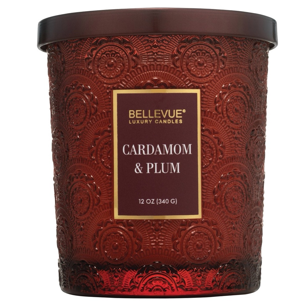 Bellevue Double Wick 12 oz Luxury Candle ~ Cardamom & Plum ~ New!